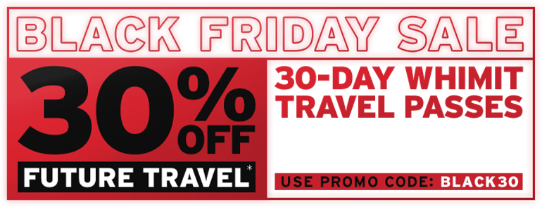 Black Friday Sale - 30% off future travel